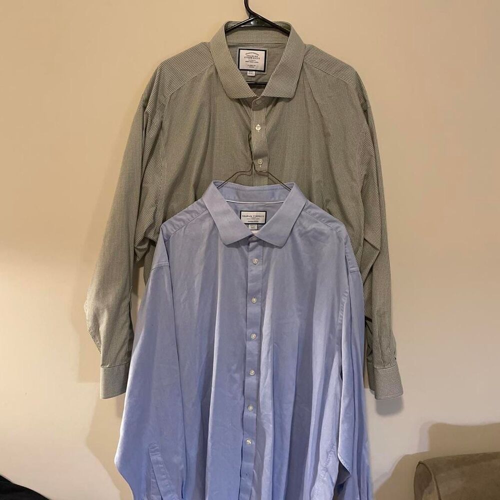 Bundle of 2 Charles Tyrwhitt Men's Long Sleeve Shirts